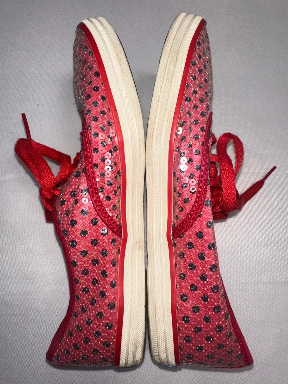 Keds Taylor Swift Red Sequin Polka Dot Sneakers Womens Size 7.5 RED Era